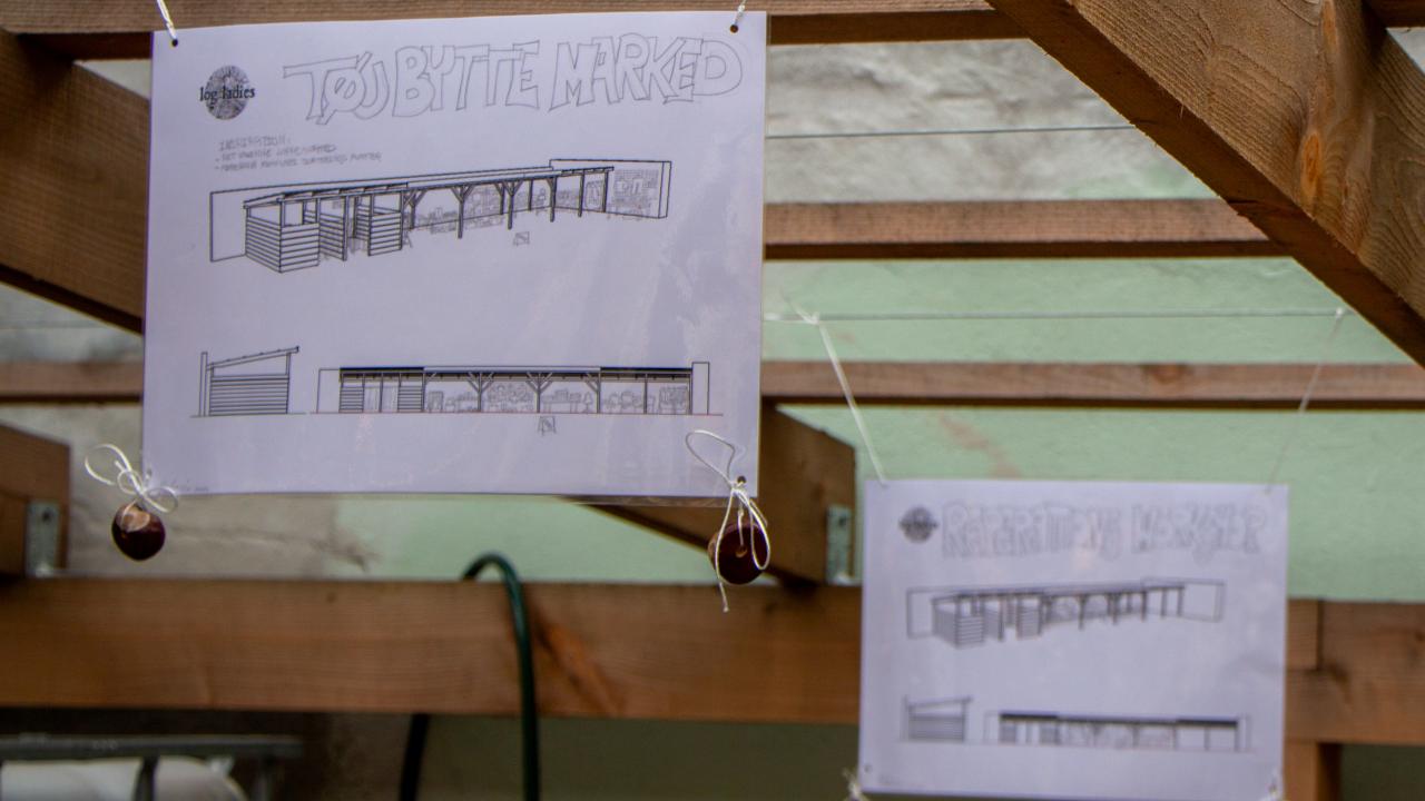 Inspiration til tøjbytte marked eller reparations workshop